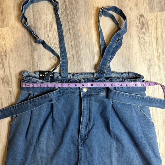 💝Fashion Nova I Gave It All Overalls Women’s Size 2X - Picture 4 of 11